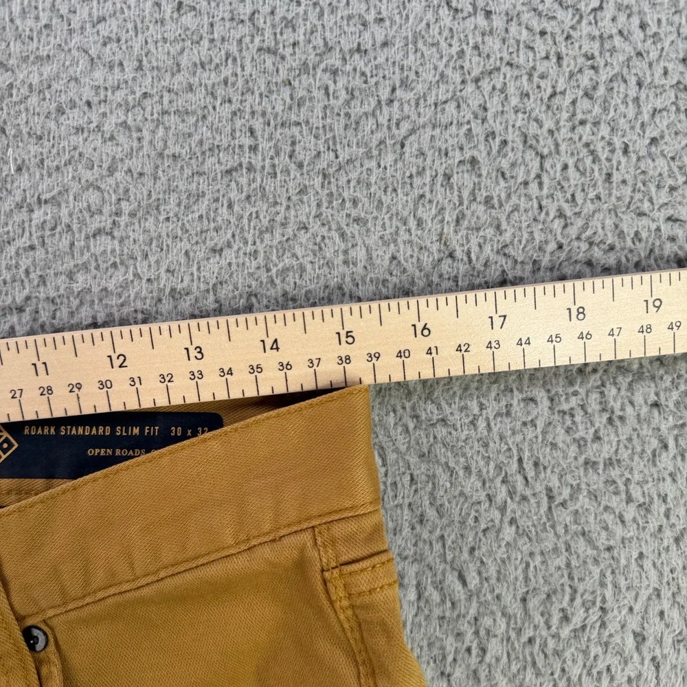Roark Jeans Mens 30x32 Mustard Yellow HWY 133 Standard Slim Fit Stretch Denim